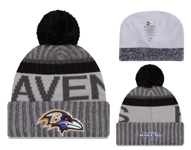 Men's Baltimore Ravens New Era 2018 NFL Knit Beanie Hat