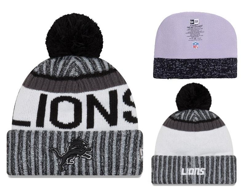 Men's Detroit Lions New Era 2018 NFL Knit Beanie Hat