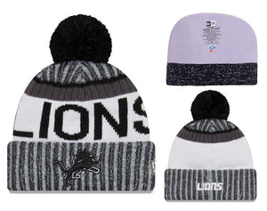 Men's Detroit Lions New Era 2018 NFL Knit Beanie Hat