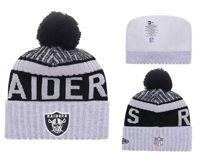 Men's Oakland Raiders New Era 2018 NFL Knit Beanie Hat
