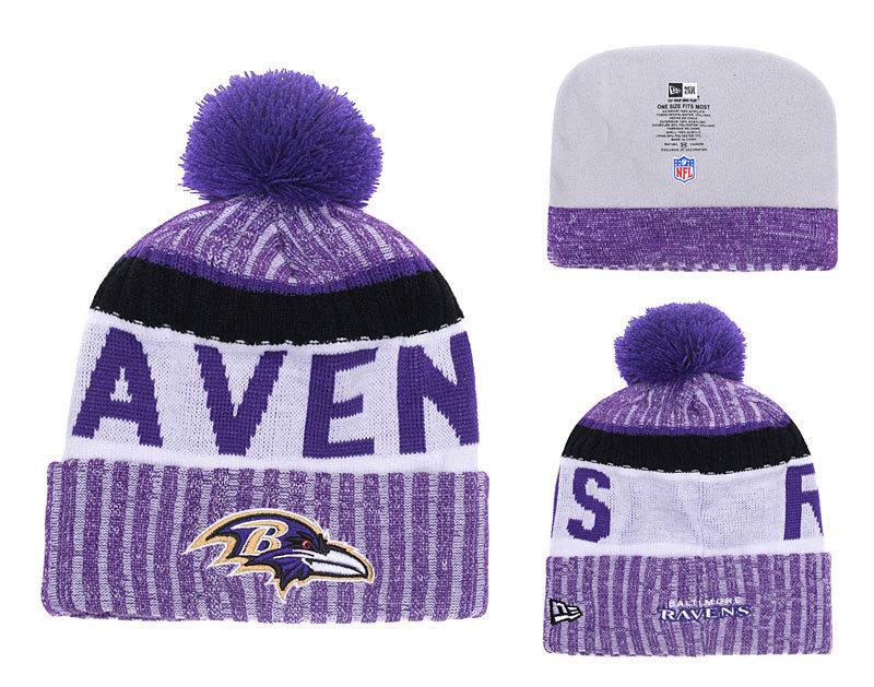 Men's Baltimore Ravens New Era 2018 NFL Knit Beanie Hat