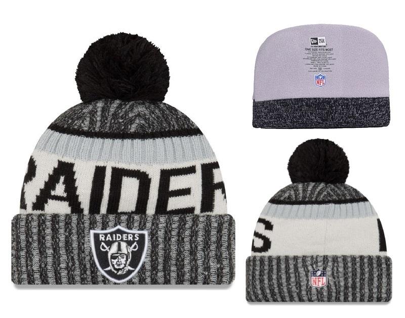 Men's Oakland Raiders New Era 2018 NFL Knit Beanie Hat