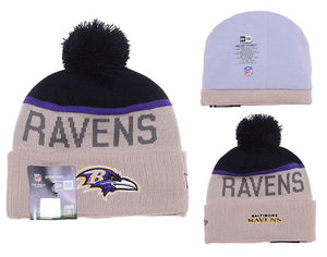 Men's Baltimore Ravens New Era 2018 NFL Knit Beanie Hat