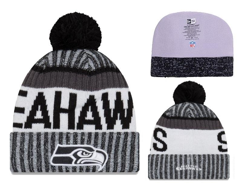 Men's Seattle Seahawks New Era 2018 NFL Knit Beanie Hat