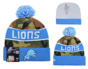 Men's Detroit Lions New Era 2018 NFL Knit Beanie Hat