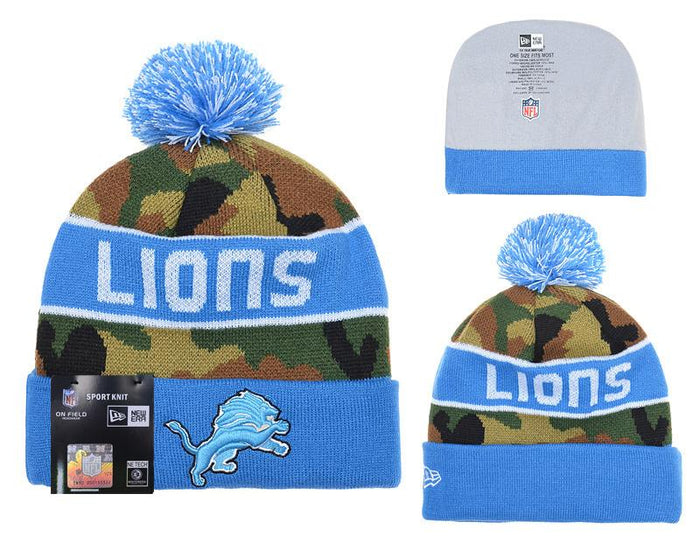 Men's Detroit Lions New Era 2018 NFL Knit Beanie Hat