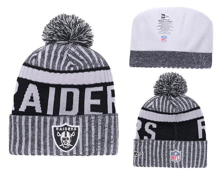 Men's Oakland Raiders New Era 2018 NFL Knit Beanie Hat