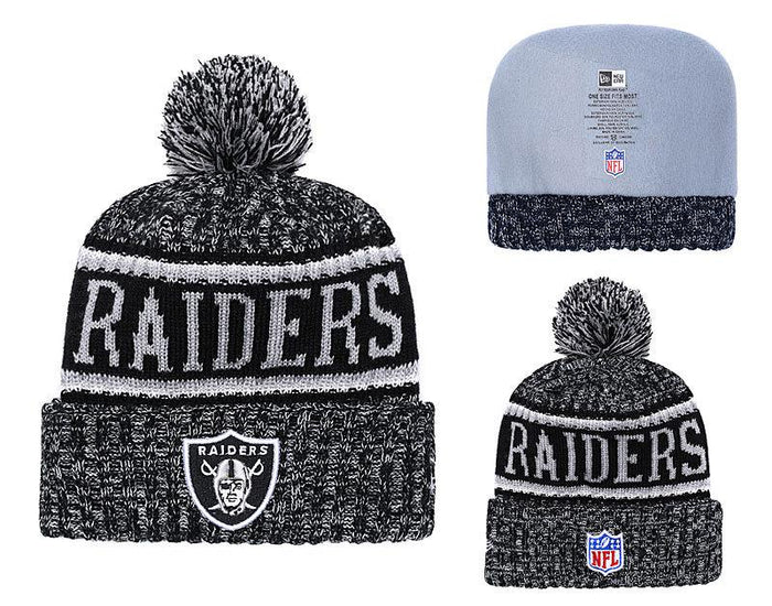 Men's Oakland Raiders New Era 2018 NFL Knit Beanie Hat