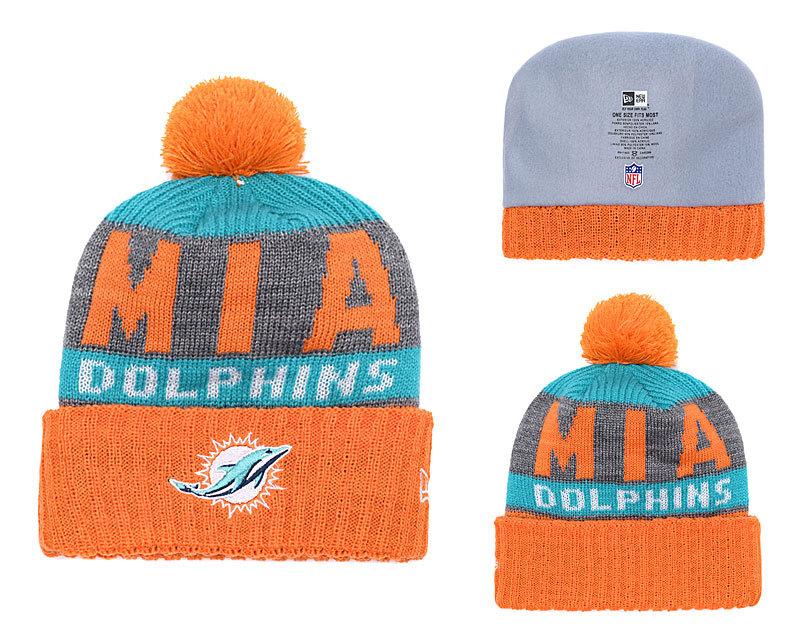 Men's Miami Dolphins New Era 2018 NFL Knit Beanie Hat