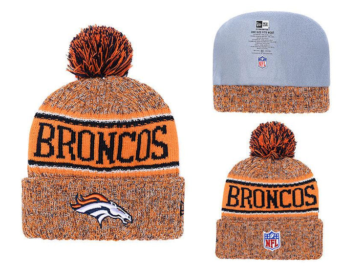 Men's Denver Broncos New Era 2018 NFL Knit Beanie Hat