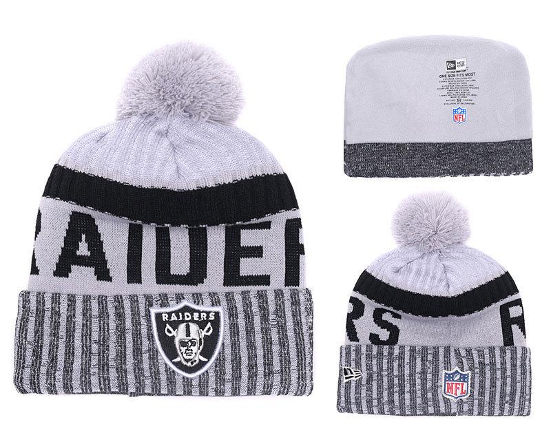 Men's Oakland Raiders New Era 2018 NFL Knit Beanie Hat
