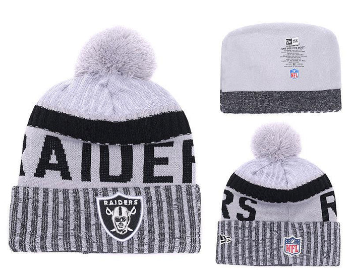 Men's Oakland Raiders New Era 2018 NFL Knit Beanie Hat