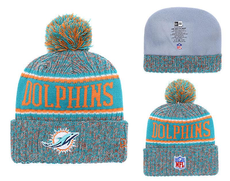 Men's Miami Dolphins New Era 2018 NFL Knit Beanie Hat