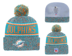 Men's Miami Dolphins New Era 2018 NFL Knit Beanie Hat