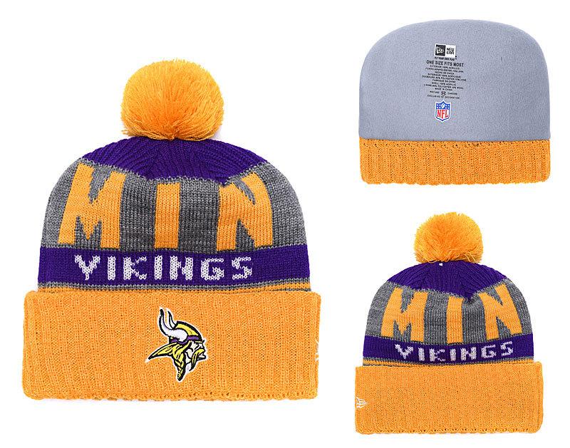 Men's Minnesota Vikings New Era 2018 NFL Knit Beanie Hat
