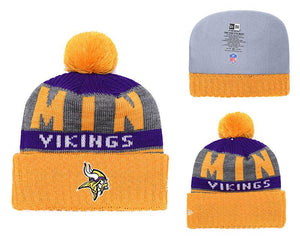 Men's Minnesota Vikings New Era 2018 NFL Knit Beanie Hat