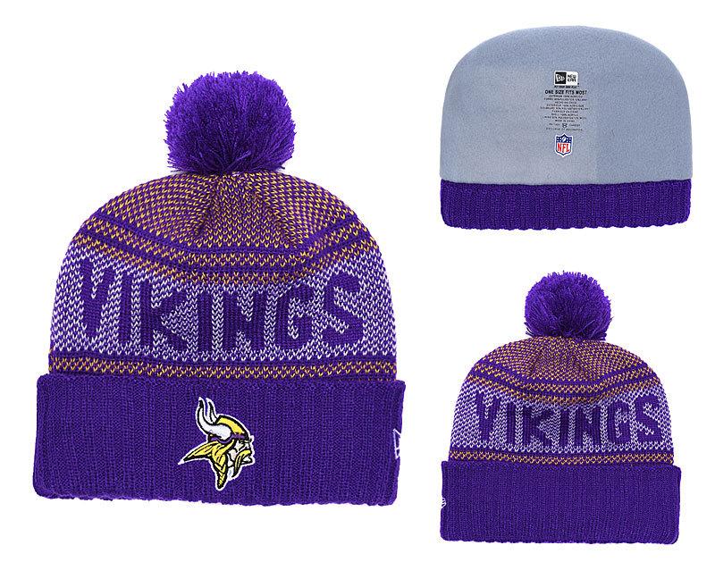 Men's Minnesota Vikings New Era 2018 NFL Knit Beanie Hat