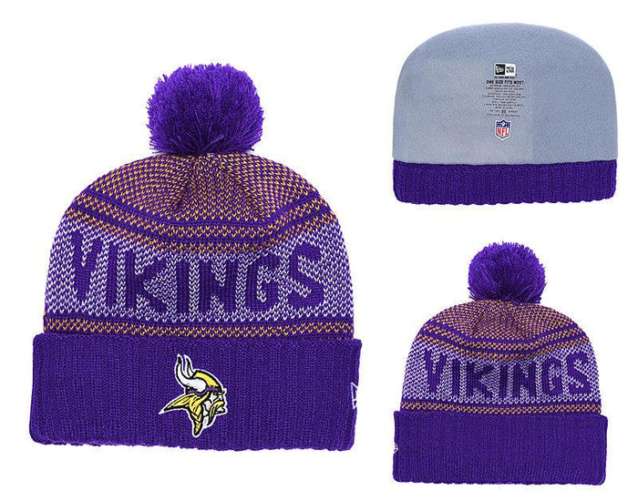 Men's Minnesota Vikings New Era 2018 NFL Knit Beanie Hat