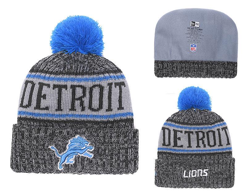 Men's Detroit Lions New Era 2018 NFL Knit Beanie Hat