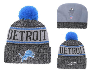 Men's Detroit Lions New Era 2018 NFL Knit Beanie Hat