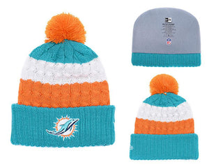 Men's Miami Dolphins New Era 2018 NFL Knit Beanie Hat