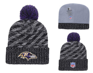 Men's Baltimore Ravens New Era 2018 NFL Knit Beanie Hat