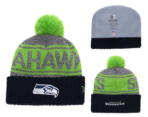 Men's Seattle Seahawks New Era 2018 NFL Knit Beanie Hat