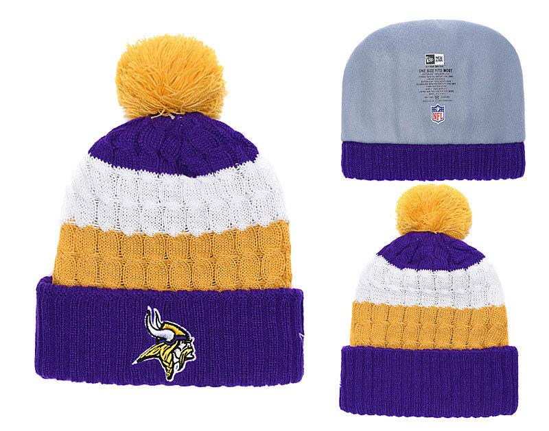 Men's Minnesota Vikings New Era 2018 NFL Knit Beanie Hat