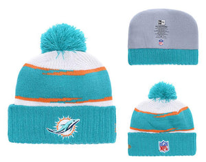 Men's Miami Dolphins New Era 2018 NFL Knit Beanie Hat
