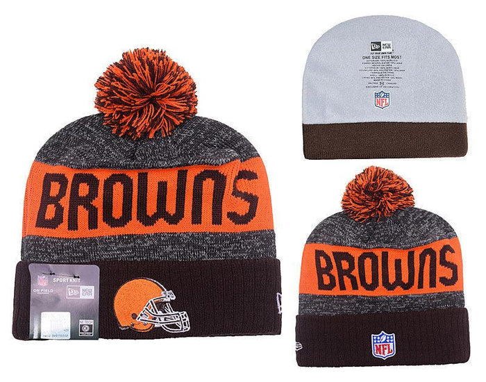 Men's Cleveland Browns New Era 2018 NFL Knit Beanie Hat