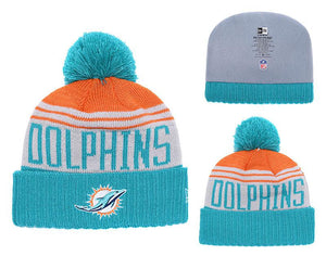 Men's Miami Dolphins New Era 2018 NFL Knit Beanie Hat