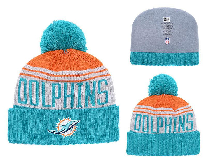 Men's Miami Dolphins New Era 2018 NFL Knit Beanie Hat