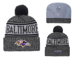 Men's Baltimore Ravens New Era 2018 NFL Knit Beanie Hat