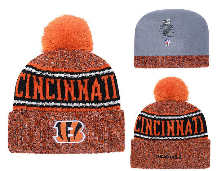Men's Cincinnati Bengals New Era 2018 NFL Knit Beanie Hat