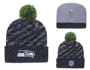Men's Seattle Seahawks New Era 2018 NFL Knit Beanie Hat