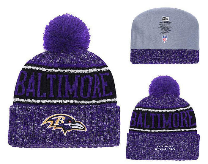 Men's Baltimore Ravens New Era 2018 NFL Knit Beanie Hat