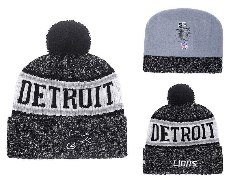Men's Detroit Lions New Era 2018 NFL Knit Beanie Hat