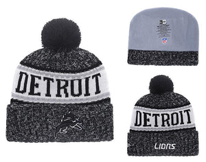 Men's Detroit Lions New Era 2018 NFL Knit Beanie Hat