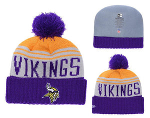 Men's Minnesota Vikings New Era 2018 NFL Knit Beanie Hat