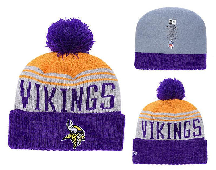 Men's Minnesota Vikings New Era 2018 NFL Knit Beanie Hat