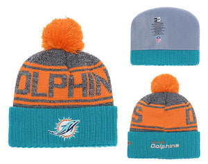 Men's Miami Dolphins New Era 2018 NFL Knit Beanie Hat