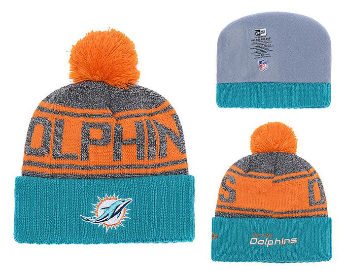 Men's Miami Dolphins New Era 2018 NFL Knit Beanie Hat