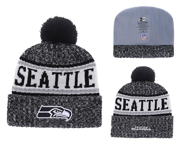 Men's Seattle Seahawks New Era 2018 NFL Knit Beanie Hat