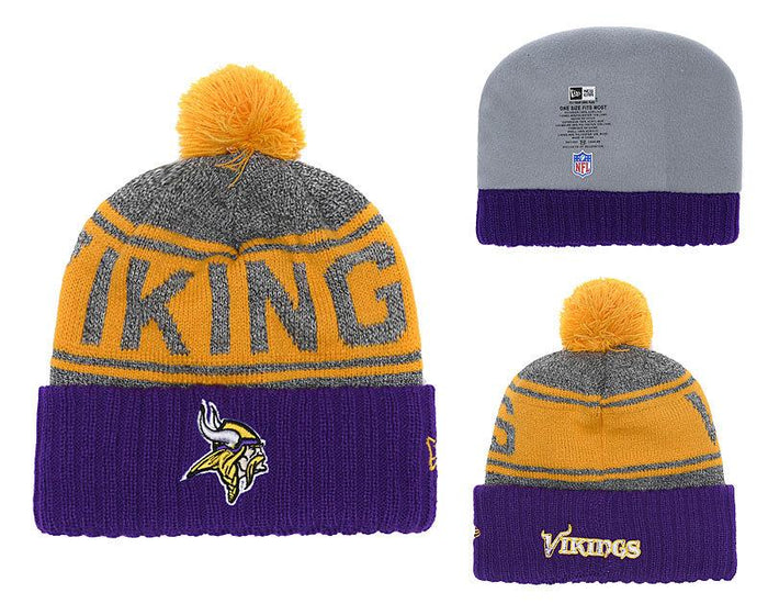 Men's Minnesota Vikings New Era 2018 NFL Knit Beanie Hat