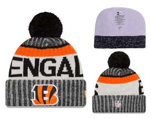 Men's Cincinnati Bengals New Era 2018 NFL Knit Beanie Hat