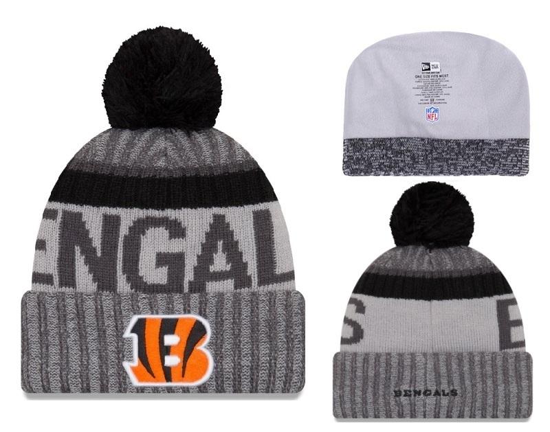 Men's Cincinnati Bengals New Era 2018 NFL Knit Beanie Hat