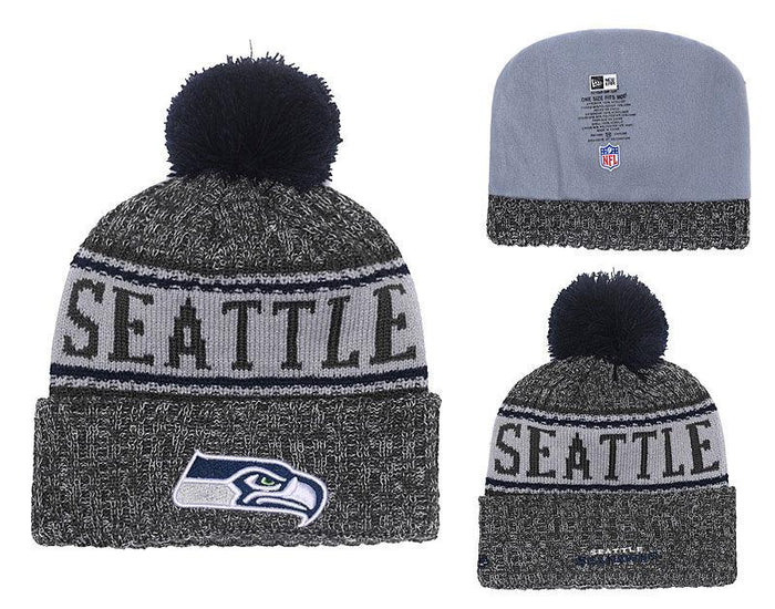 Men's Seattle Seahawks New Era 2018 NFL Knit Beanie Hat