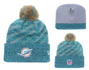 Men's Miami Dolphins New Era 2018 NFL Knit Beanie Hat