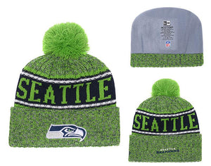Men's Seattle Seahawks New Era 2018 NFL Knit Beanie Hat