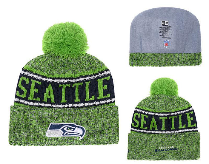 Men's Seattle Seahawks New Era 2018 NFL Knit Beanie Hat